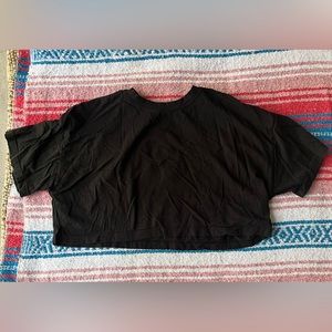 Paragon Box Cut Cropped Black Tee- Size Medium